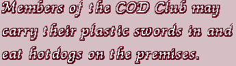 COD Club Rules