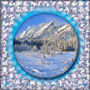 Mountains in snow