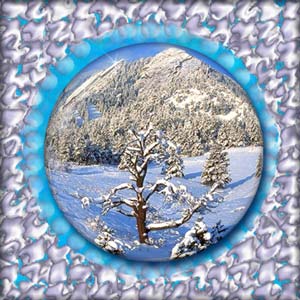 Mountains in snow