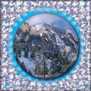 Mountains in snow