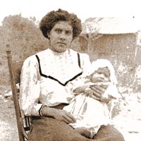 Mother & Child in overexposed film