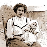 Mother & Child with poster edges