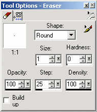 Eraser options