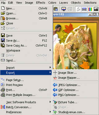 Export options