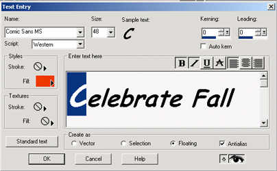 Individual letter setting