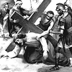 Jesus falls for the second time.